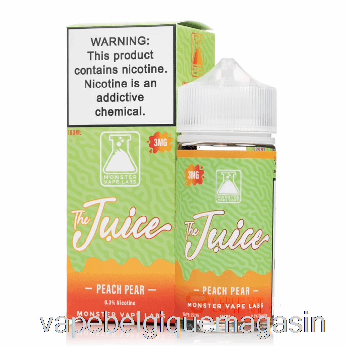 Vape Jus Pêche Poire - Le Jus - 100ml 3mg